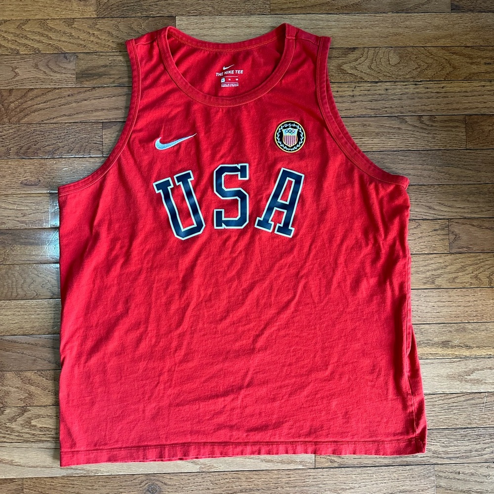 Nike Red USA Graphic Tank Top